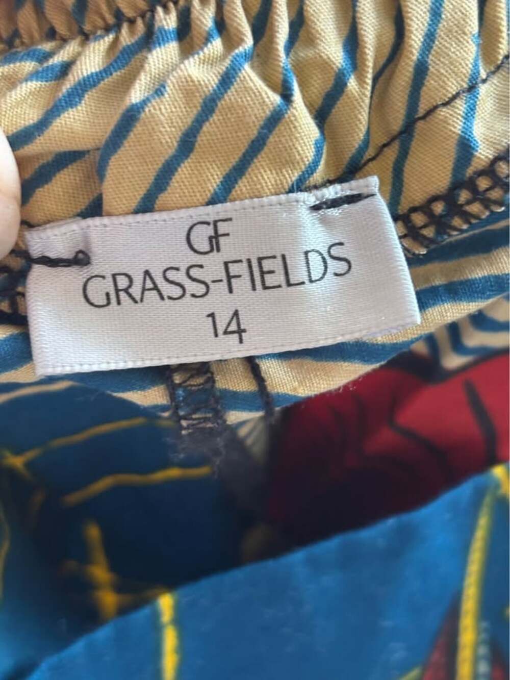 Grass-Fields African Print Harem Tapered Pants UFO Galaxy Ankara Womens Size 14 - Picture 4 of 8